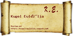 Kugel Eulália névjegykártya